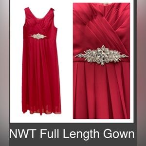 Stunning Red Full Length Evening Gown…NEW w/ Tags!!!!